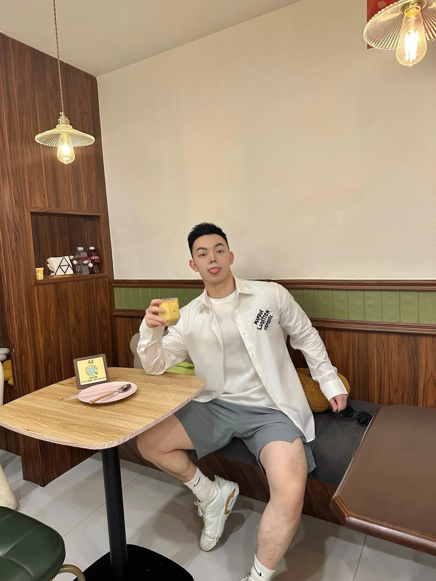 Louis Vuitton 25ss Embroidered Letter Logo Shirt